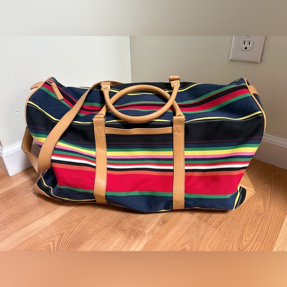 Y2K Kate Spade Striped Multicolor Duffel Bag - Picture 2 of 11